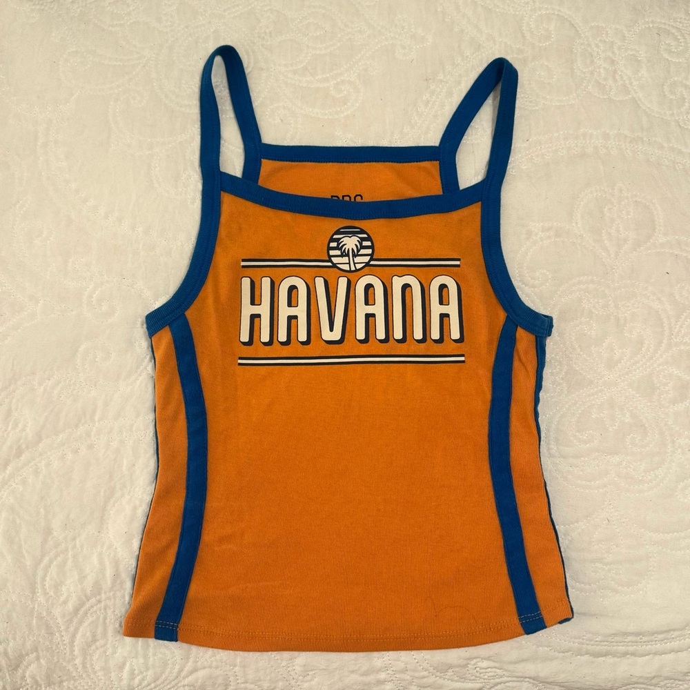 BDG MIA Orange and Blue Tank Top
